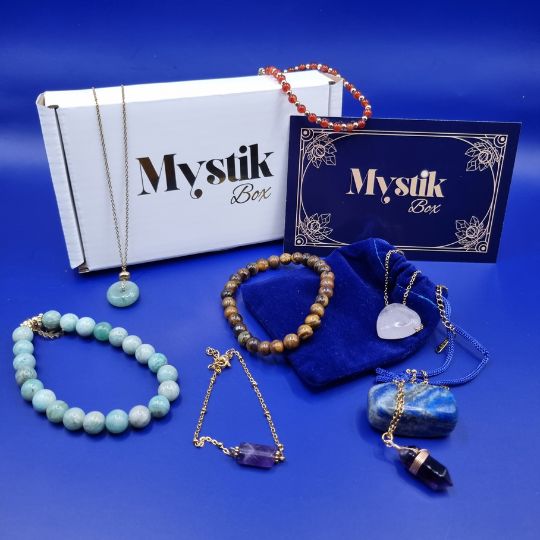 Box lithotherapie bijoux pierres naturelles Mystik Box