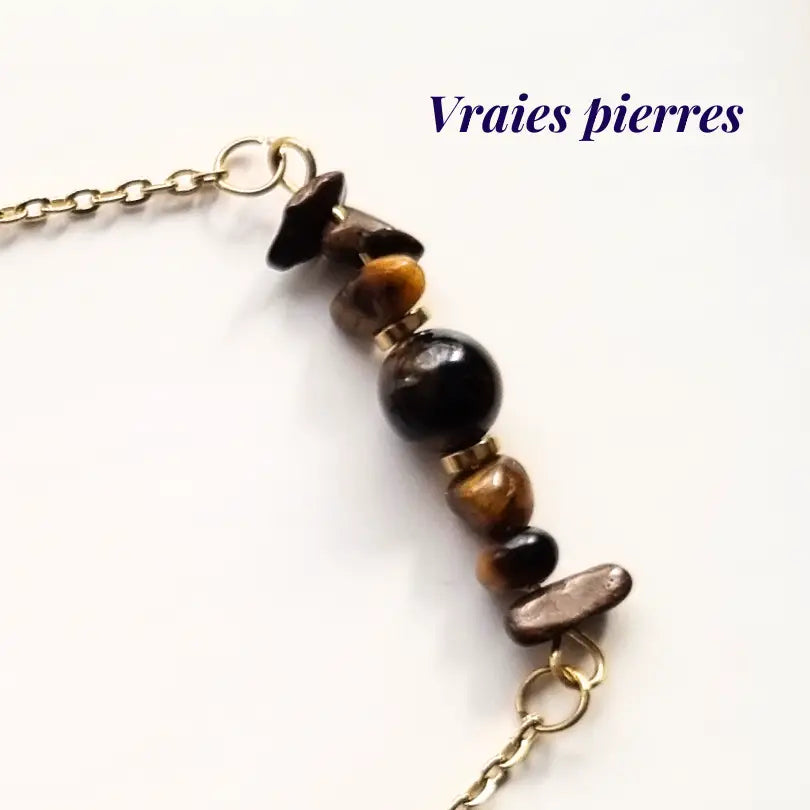 Bracelet oeil de tigre Mythra vraies pierres
