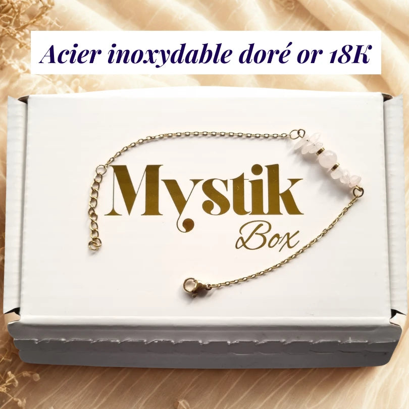 Bracelet quartz rose Mythra - acier inoxydable