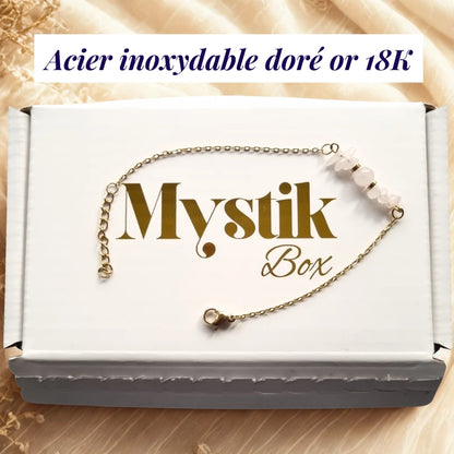 Bracelet quartz rose Mythra - acier inoxydable