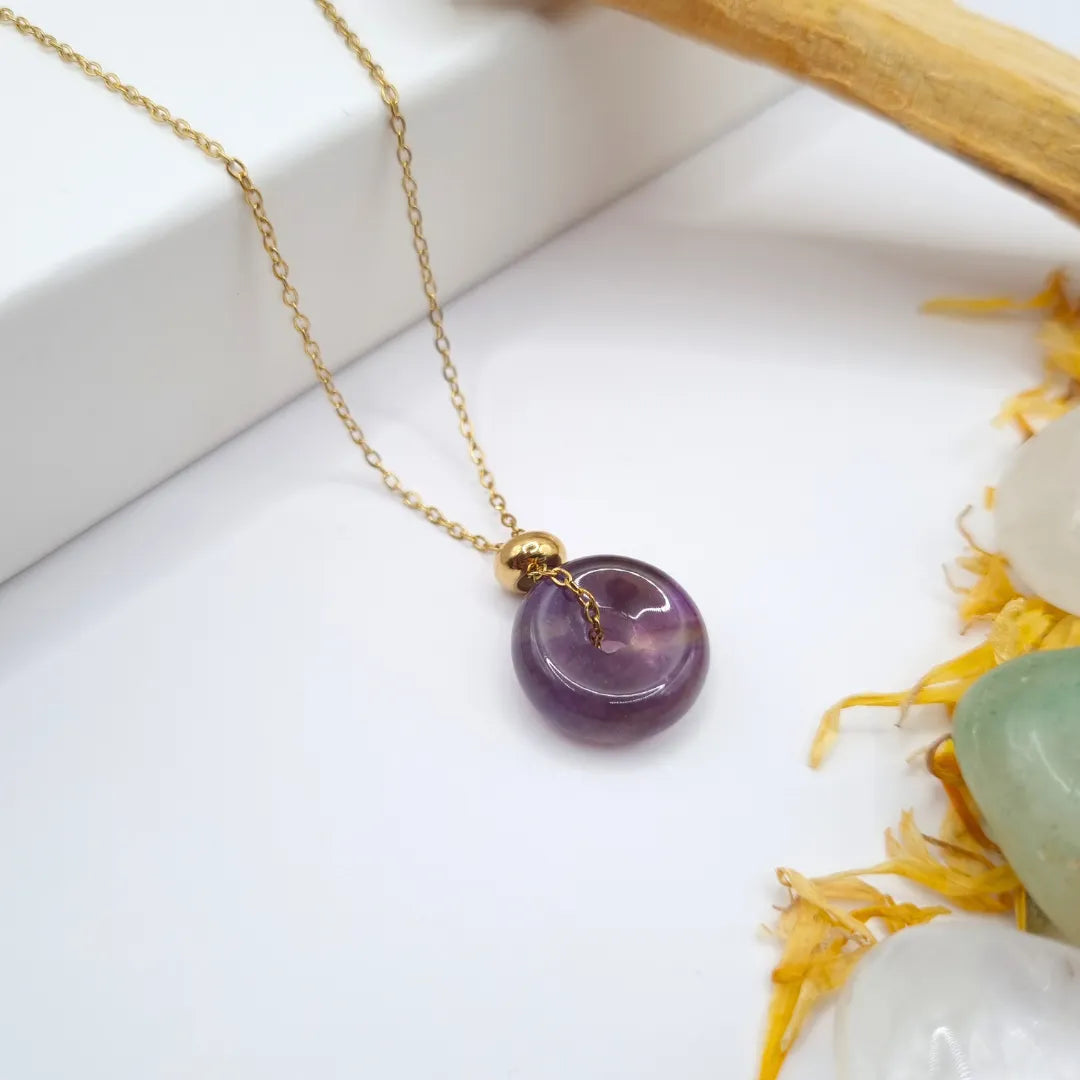 Collier Amethyste doré or 18k MystikBox