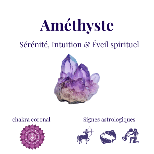 Pierre amethyste vertus et chakra
