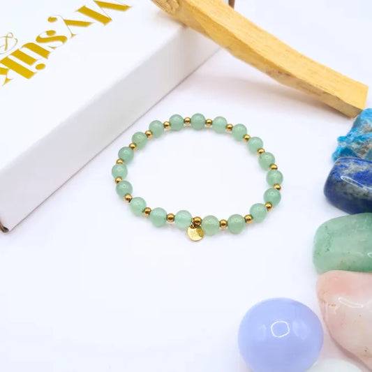 Bracelet aventurine verte 6mm 