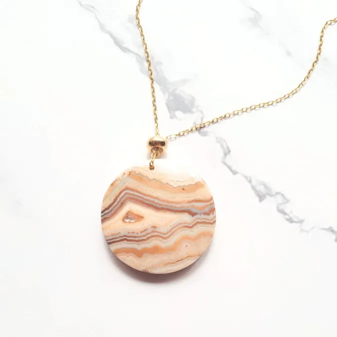 pendentif Crazy lace agate rond MystikBox