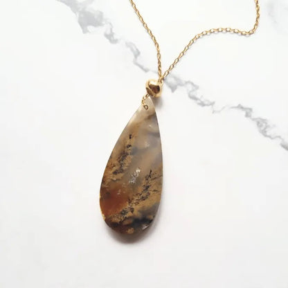 pendentif agate dentritic goutte MystikBox