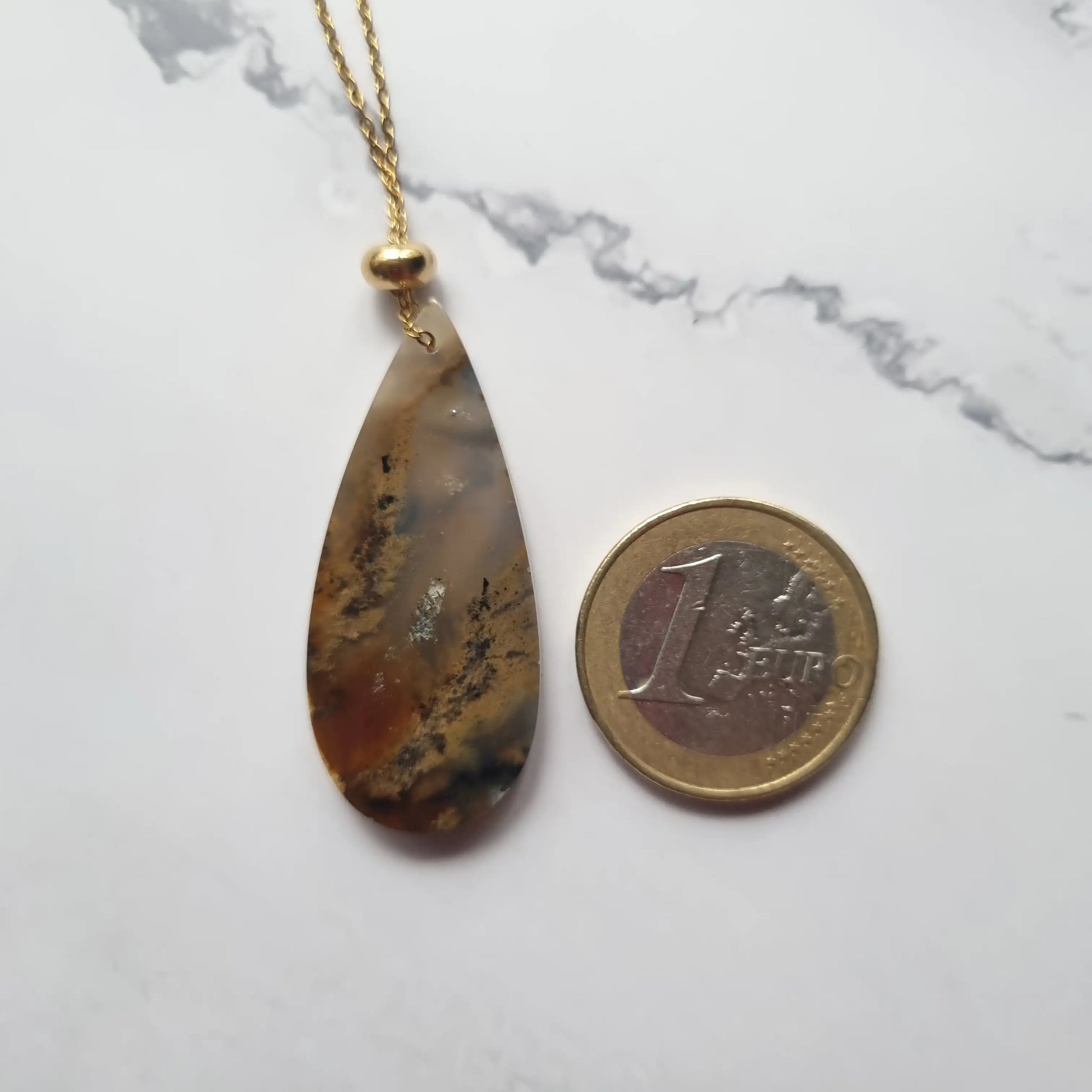 taille pendentif agate dentritic goutte MystikBox