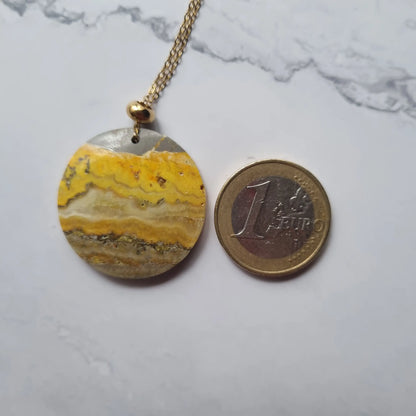 taille pendentif jaspe bumblebee rond MystikBox