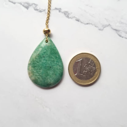 taille pendentif aventurine goutte MystikBox
