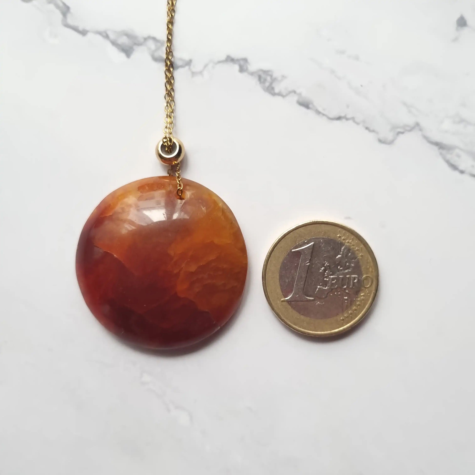 taille pendentif cornaline rond MystikBox