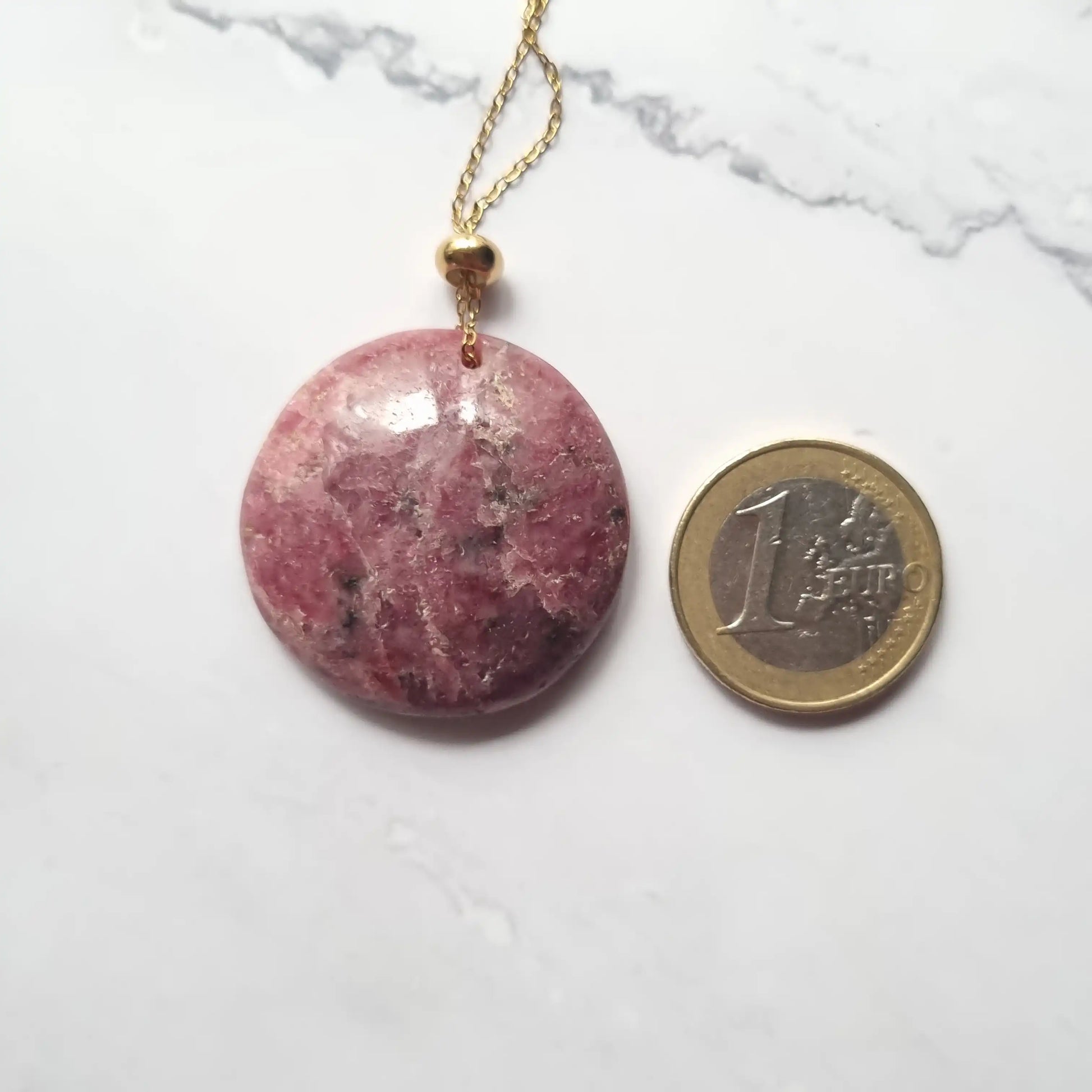 taille pendentif rhodonite rond MystikBox