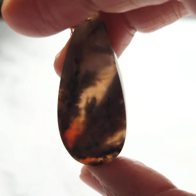 zoom pendentif agate dentritic goutte MystikBox